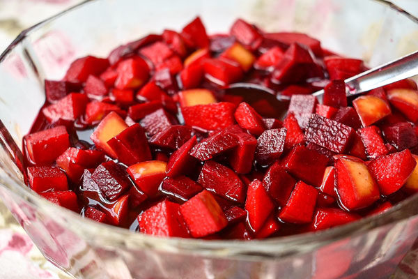 Rote Beete Pickles mit Apfel